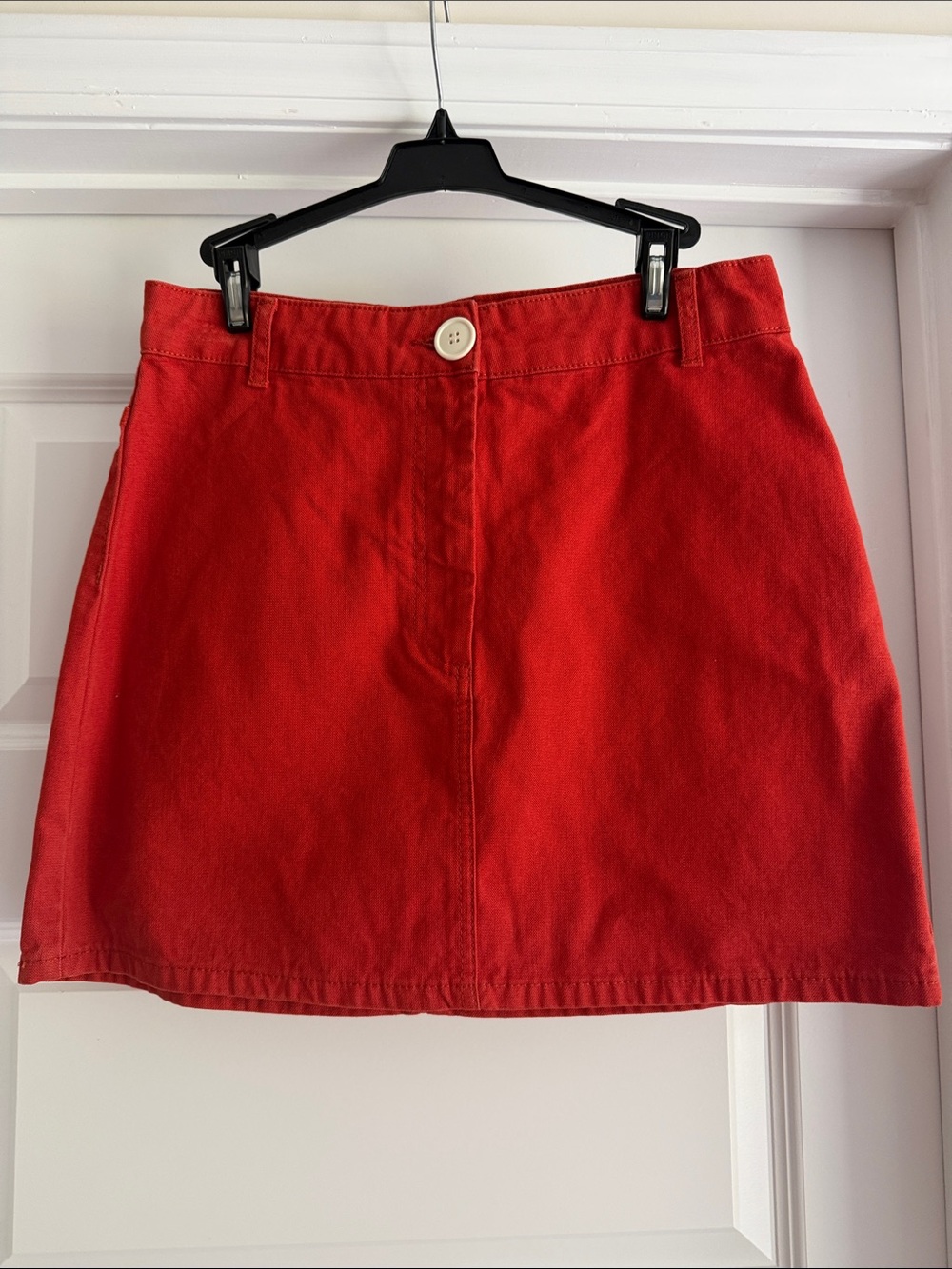 Orange Jean Skirt